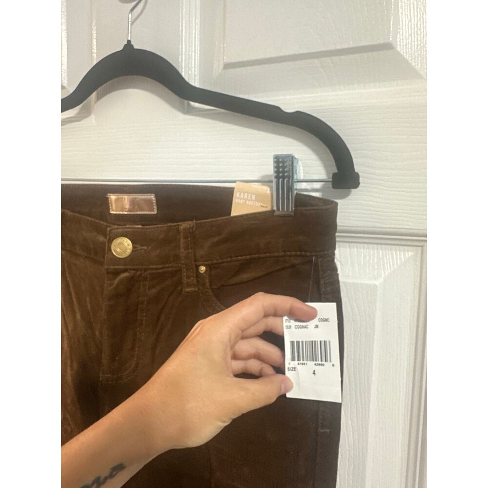Kut From The Kloth NWT Karen Baby Bootcut Jeans Sz 4 Cognac Brown - Picture 4 of 6